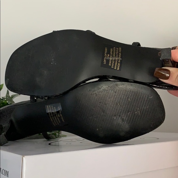 Steve Madden Loft Black Snake Sandals - Picture 6 of 8